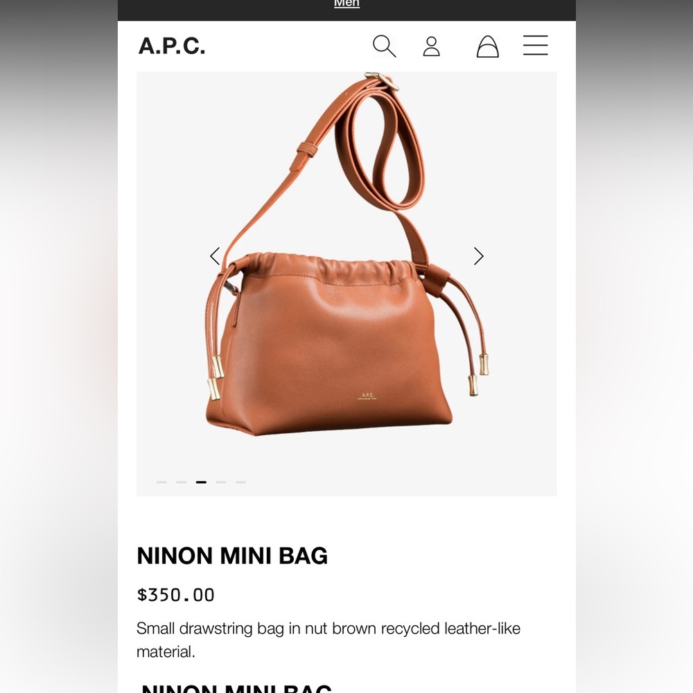 A.P.C Ninon Mini bag in Hazelnut, New with Dust Bag - Picture 14 of 15